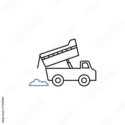 dumpsite concept line icon. Simple element illustration. dumpsite concept outline symbol design.