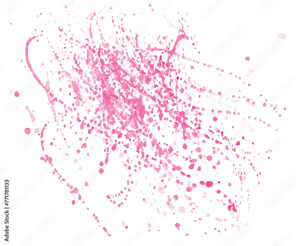 Splatter Art pink Colorful Abstract watercolor art hand paint on white background