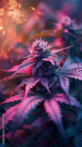 Close Up of Purple-Leaved Plant