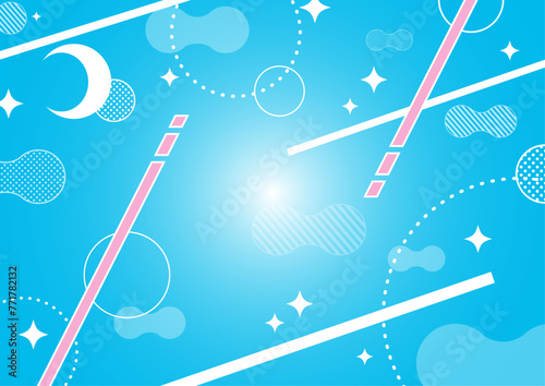 幾何学なプレゼン背景・青
