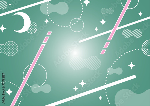 幾何学なプレゼン背景・緑