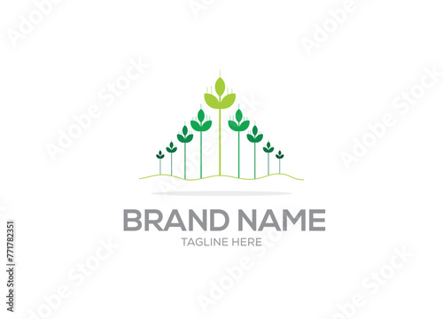 Elegant agriculture logo, professional agriculture logo, simple agriculture logo, and template design