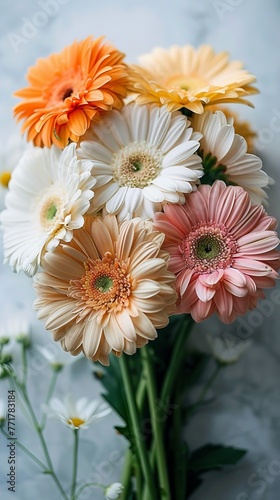 Pink Flowers in Vase on Table