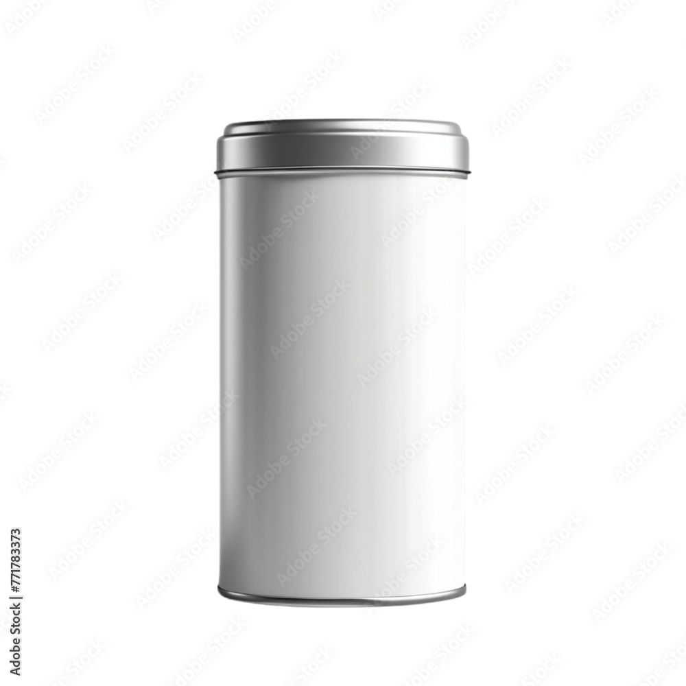Close-up various metal and white tin can on Isolated transparent background png. generated with AI Close-up various metal and white tin can on Isolated transparent background png. generated with AI