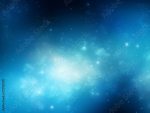 Mesmerizing cosmic nebulae blue background. AI Generation.