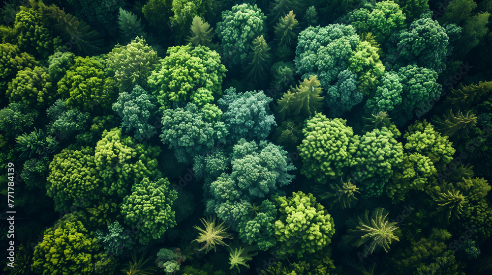 Aerial view of a rainforest Aerial view of a rainforest
