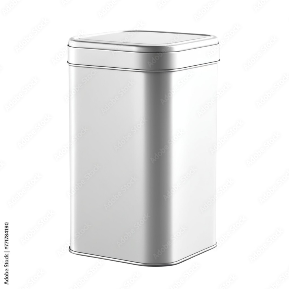a silver metal tin can on Isolated transparent background png. generated with AI a silver metal tin can on Isolated transparent background png. generated with AI