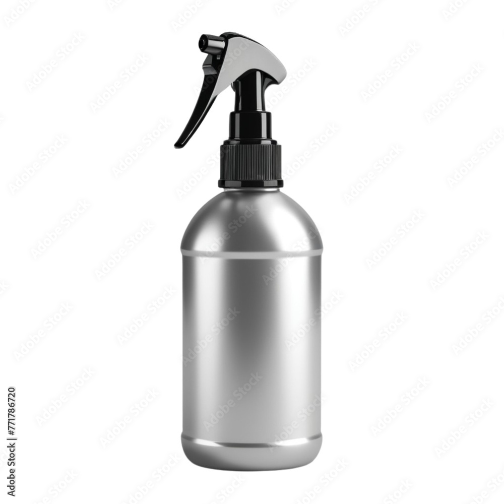 Obraz premium silver material plastic spray bottle on Isolated transparent background png. generated with AI