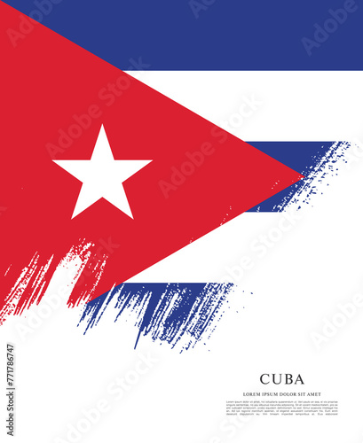 Flag of Cuba, vector illustration 