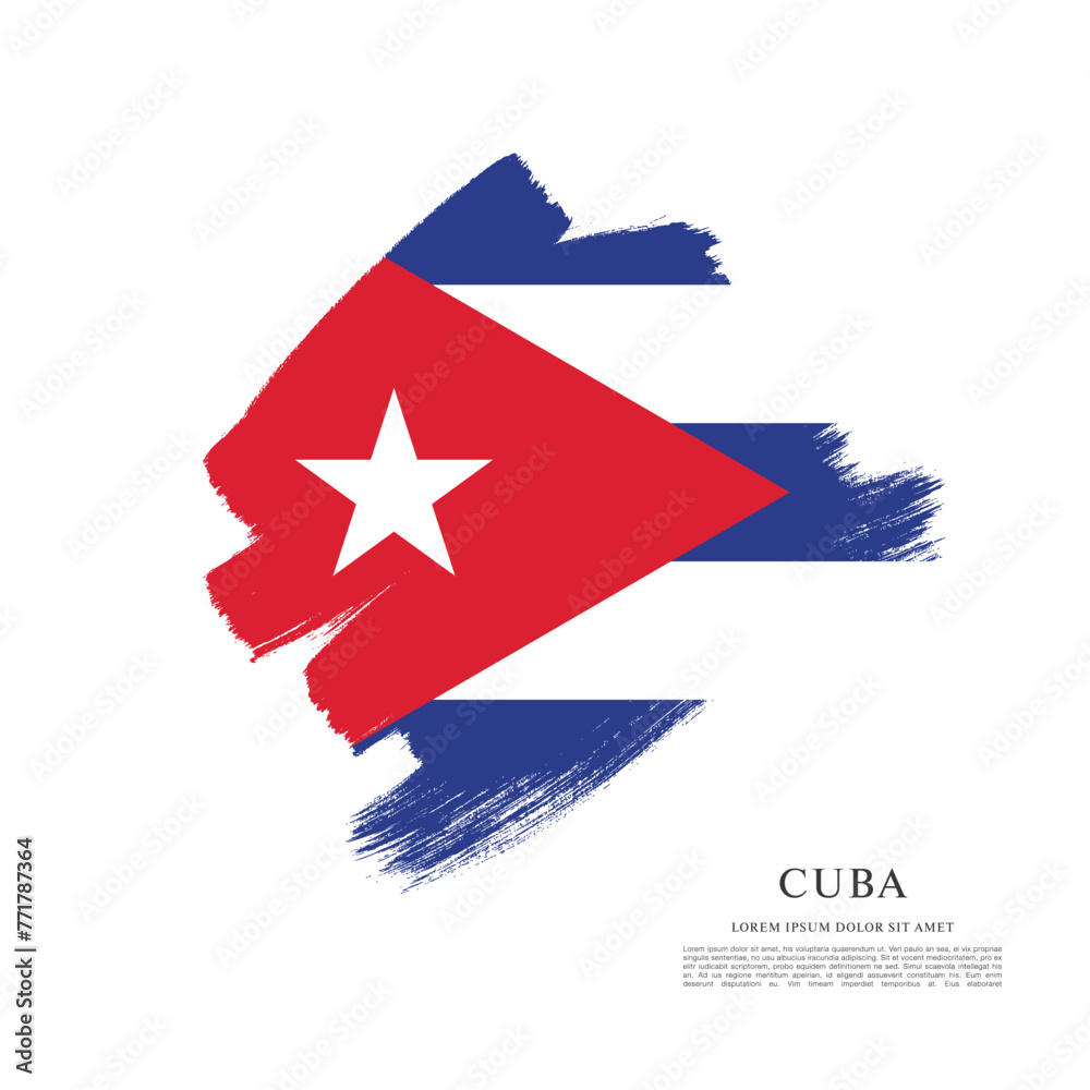 Flag of Cuba, vector illustration 