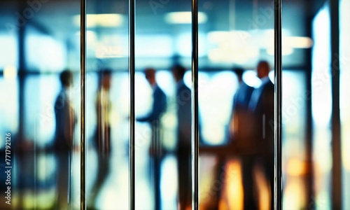 silhouette of a person behind bars