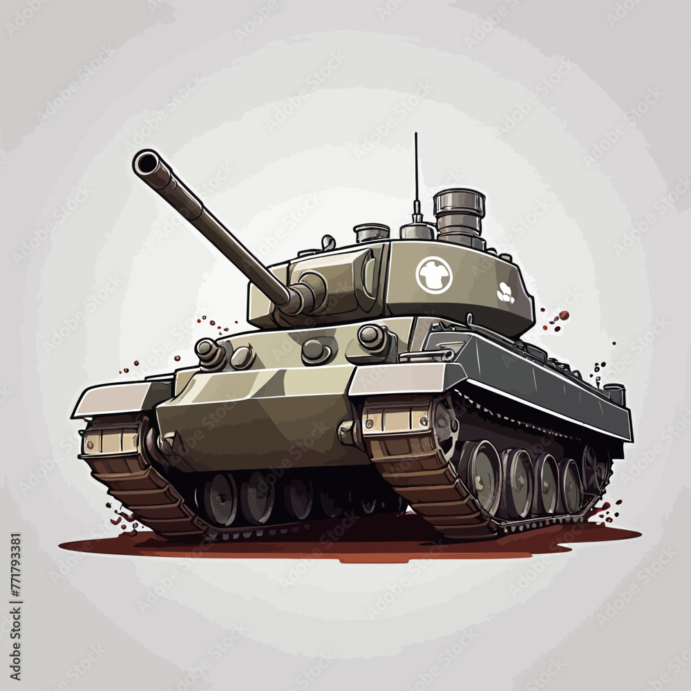 Tank Logo Cartoon Design Very Cool