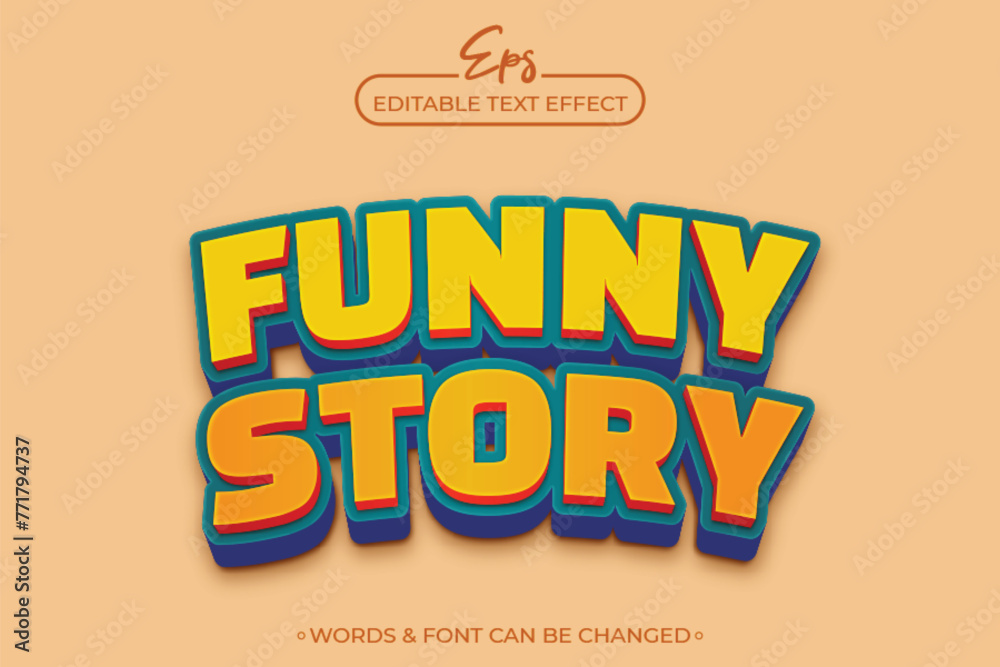 Obraz premium Funny story text effect