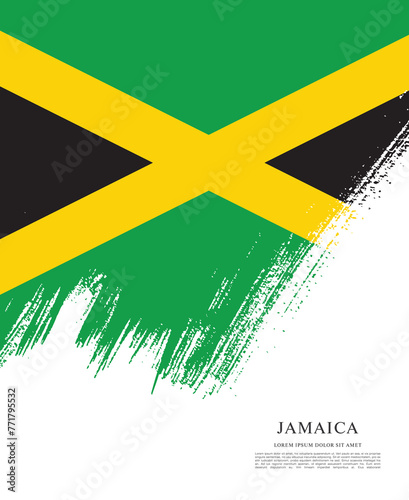 Flag of Jamaica, vector illustration 