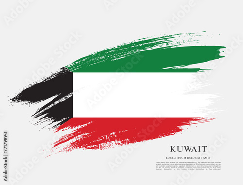 Flag of Kuwait, vector illustration 
