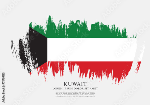 Flag of Kuwait, vector illustration 