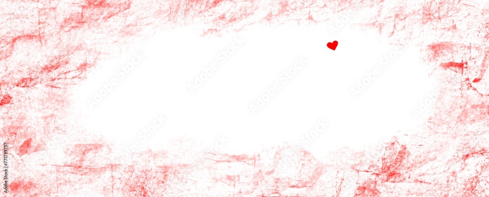 Obraz premium red frame Background with red colour and small heart