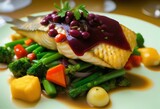 How to Elevate Your Meal with Fish, Red Wine Sauce, and Veggie Garnishes