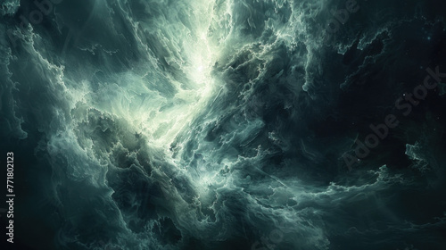 Mysterious Dark Space Vista with Distant Stars