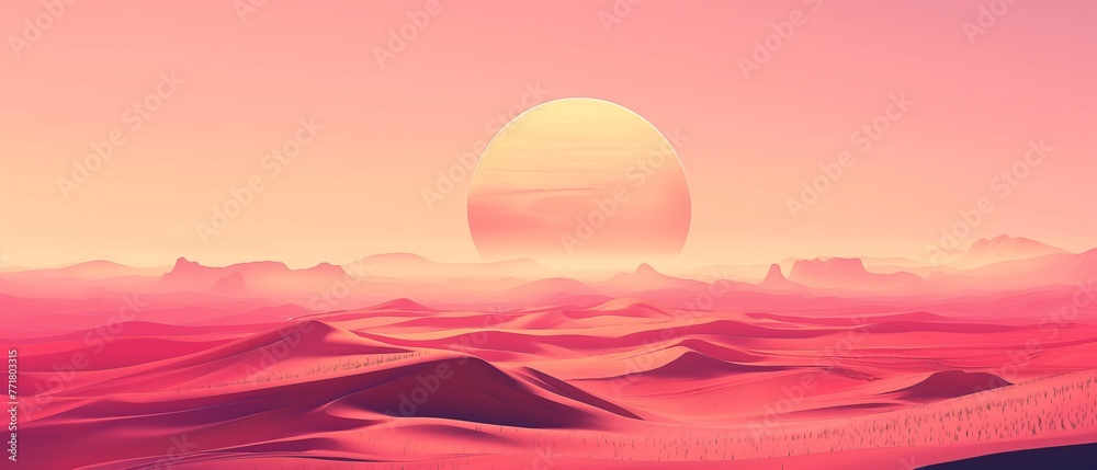 Sunset in Desert Landscape background Sunset in Desert Landscape background
