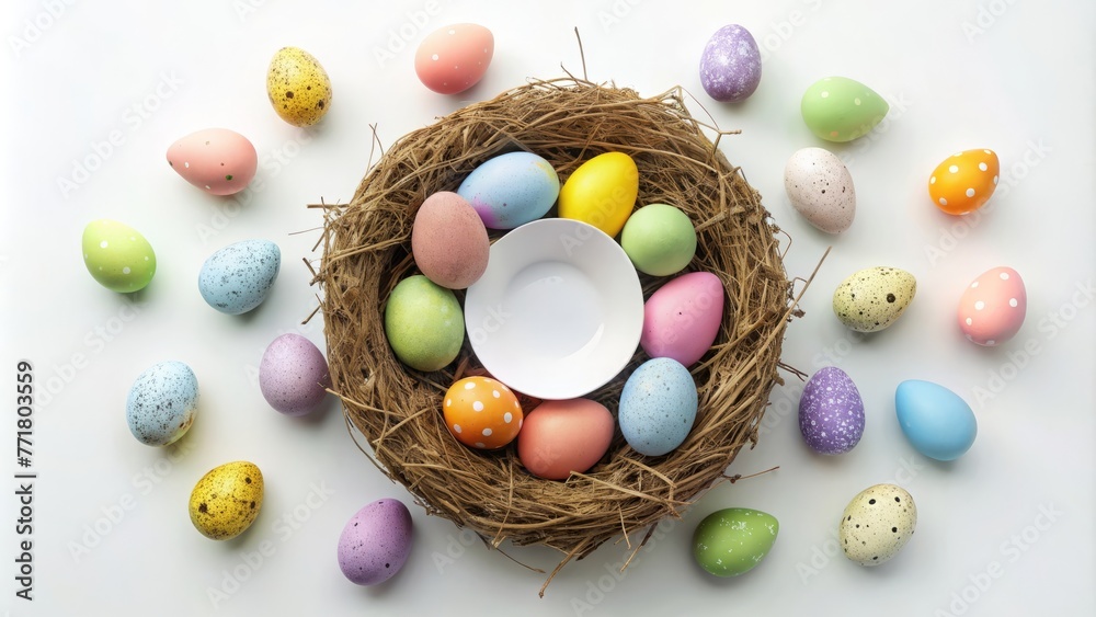 Spring symbol: Easter eggs with a sign Spring symbol: Easter eggs with a sign