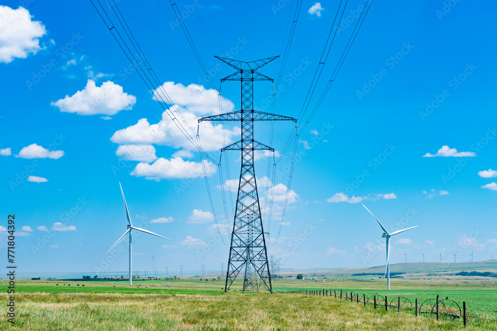 Windmills and Power lines Windmills and Power lines