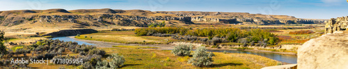 Writing on stone historic provincial park in Alberta Canada photo