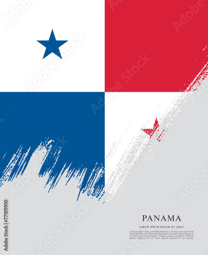 Flag of Panama, vector illustration 