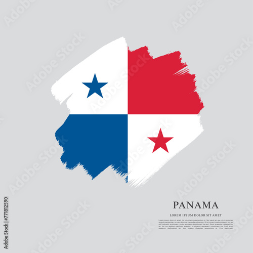 Flag of Panama  vector illustration 
