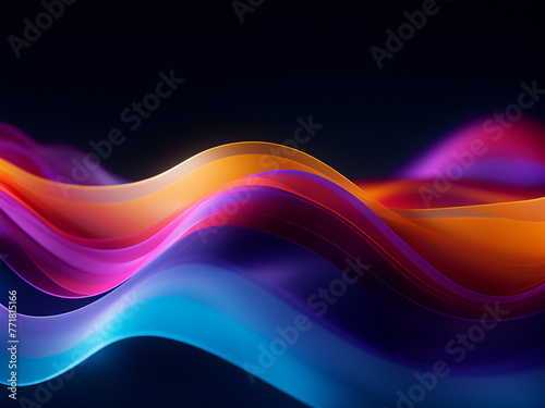 Mesmerizing 3D curves form the backdrop of an abstract illustration, offering ample copy space