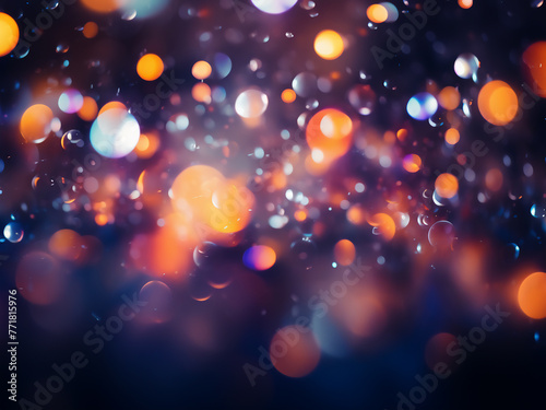 Colorful backdrop highlighted by bokeh blurred lights