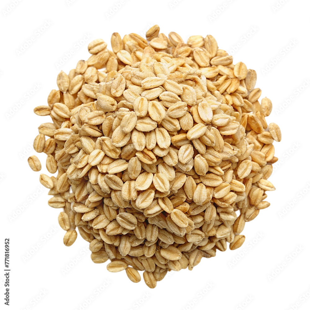 Whole oats isolated on transparent background.