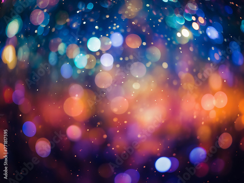 Abstract bokeh captures the lights of the city in defocus at night © Llama-World-studio