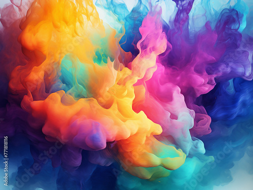 Vibrant digital paintings splash color on canvas.