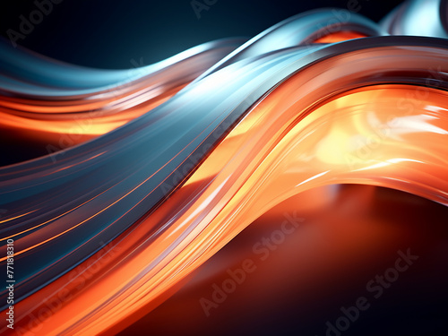 Smooth swooshes of speed create a dynamic 3D render.