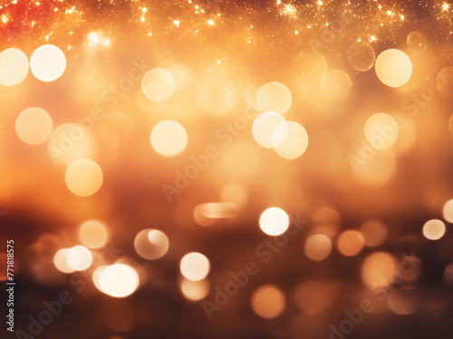 Copyspace is available on the festive vintage lights background.