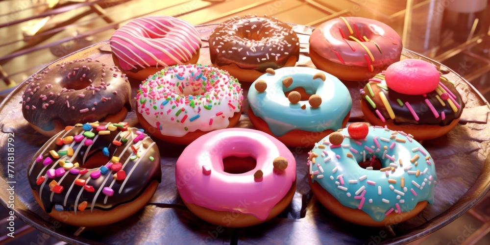 assorted donuts Generative AI