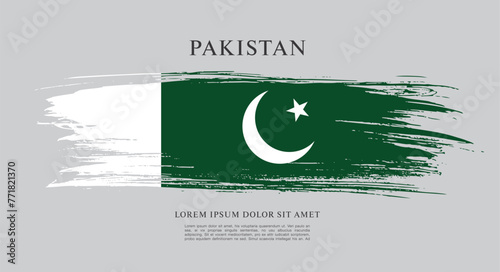 Flag of Pakistan, vector illustration 
