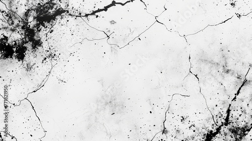 The background is a black and white abstract with a monochrome texture of dots, cracks, dust, and stains. A pattern that can be used for printing and design.