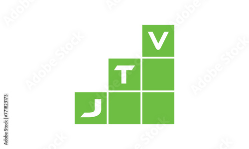 JTV initial letter financial logo design vector template. economics, growth, meter, range, profit, loan, graph, finance, benefits, economic, increase, arrow up, grade, grew up, topper, company, scale photo