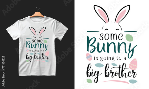 Some bunny is going to be a big colorful graphic t-shirt design 