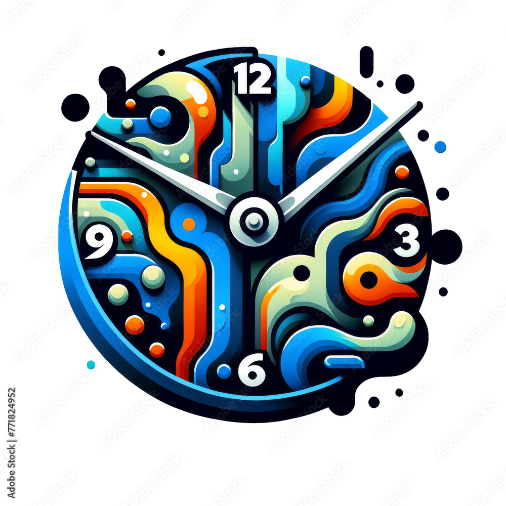 Vibrant Clock With Unique Design