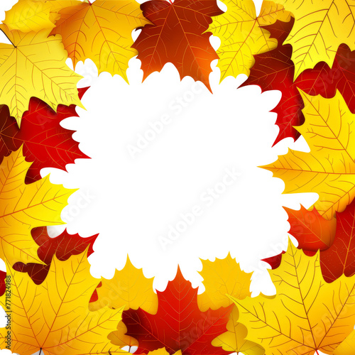yellow and red Autumn Leaves Frame