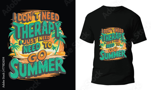 Vector summer colorful graphic t-shirt design summer t-shirt design