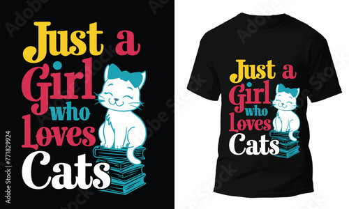 Vector just a girl who love colorful graphic t shirt summer tshirt design
