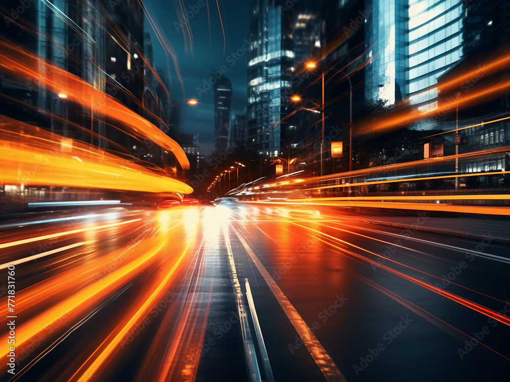 Engage with the vibrant hues of night traffic lights in motion. Engage with the vibrant hues of night traffic lights in motion.
