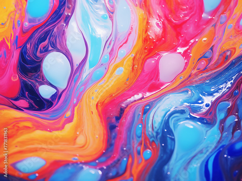 Wallpaper Mural Vibrant colors blend in abstract painting background. Torontodigital.ca