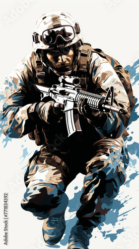 Military Soldier Illustration