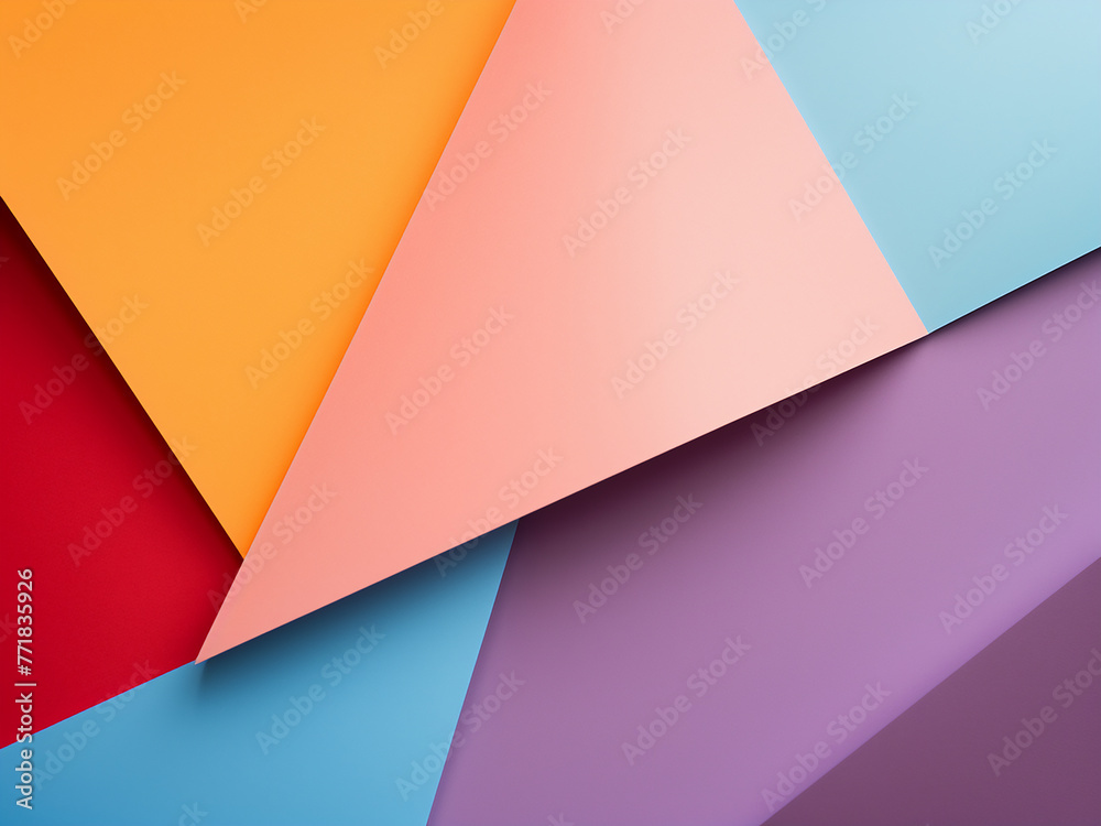Pastel-colored abstract papers arranged in geometric shapes for banner backgrounds.