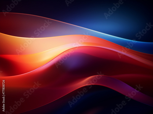 Vibrant waves blend in a decorative abstract design.